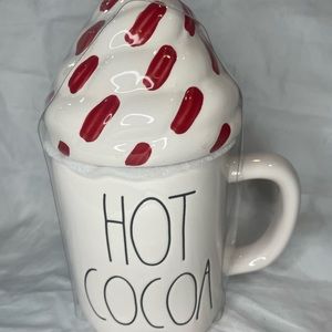Rae Dunn Hot Cocoa Whipped w/ Sprinkles Topper Mug NEW